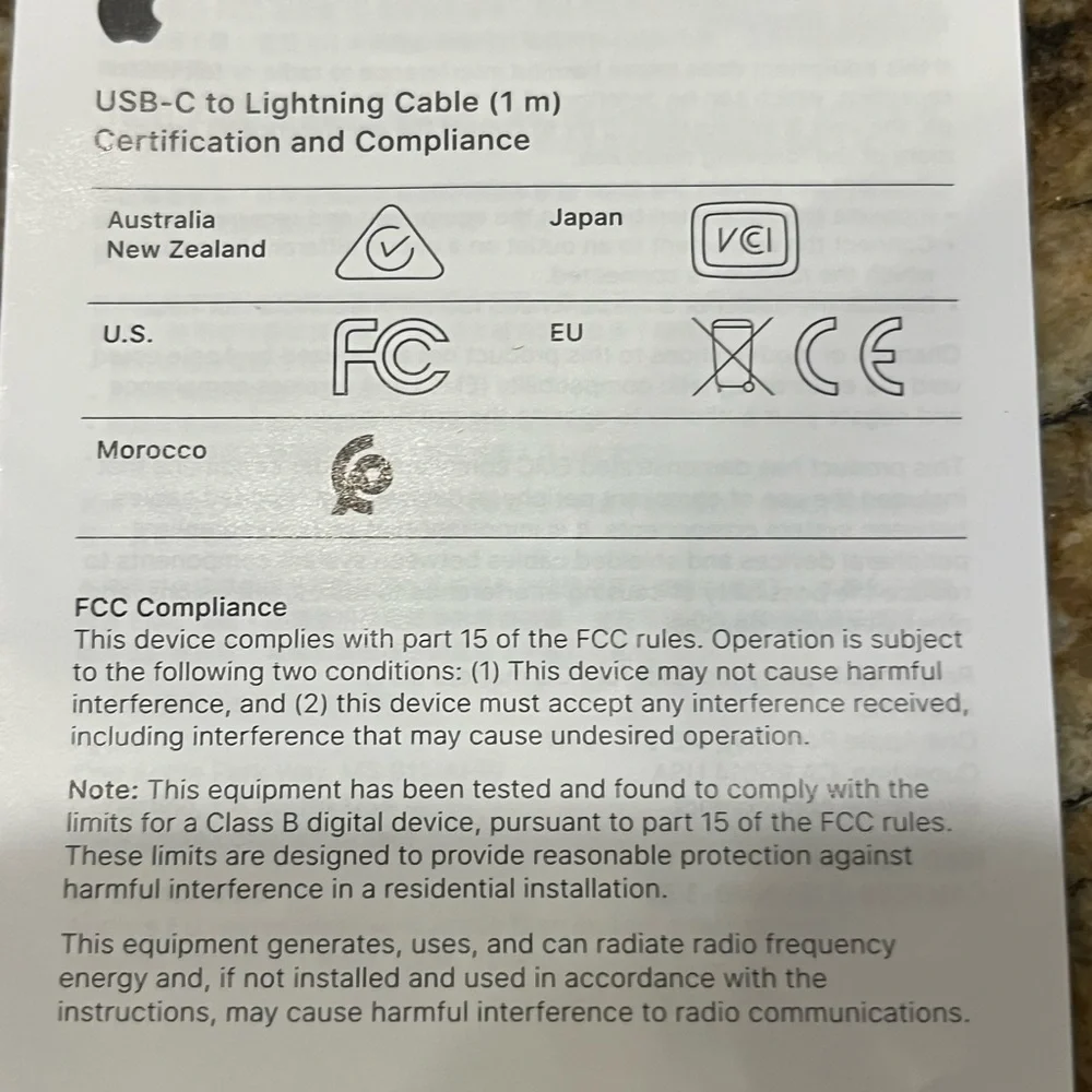 Apple USB-C Lightning Cable